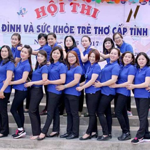 Đồng Phục Giáo Viên Mần Non Áo Xanh Quần Đen DPMN8